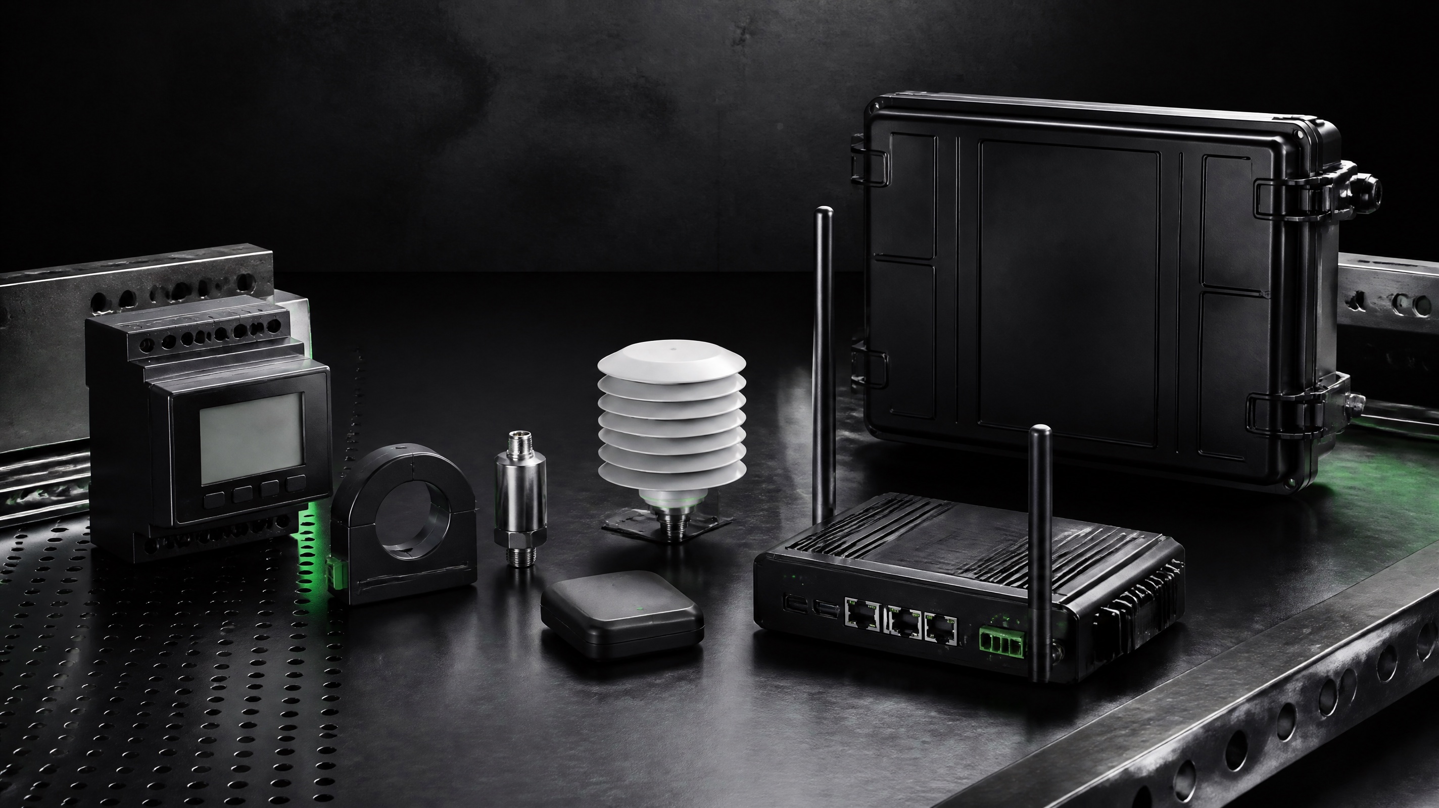 Industrial meters, sensors, gateways and communications hardware